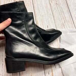 Elegant Black Leather Ankle Boots